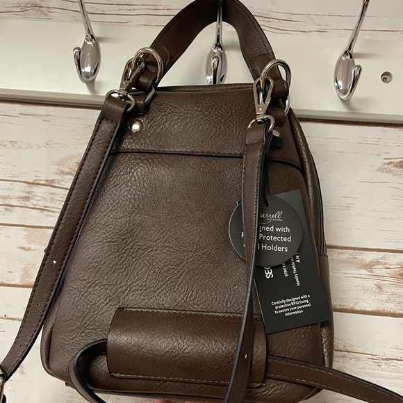 K. Carroll Willow Mini Backpack Crossbody Chocolate - Picture 3 of 8